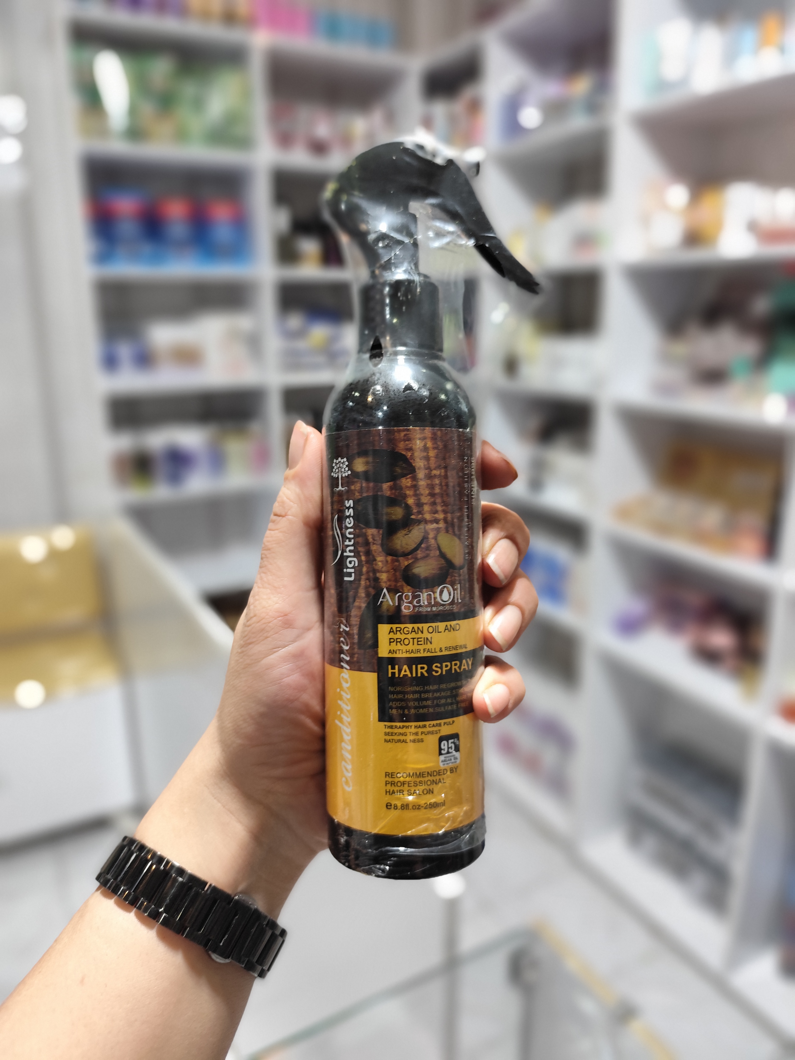 اسپری دوفاز مو لایتنس حاوی روغن آرگان