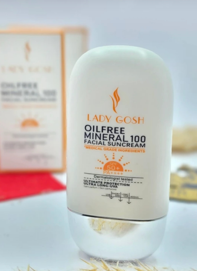 ضد آفتاب و سفید کننده  لیدی گاش بدون رنگ LADY GOSH SPF50