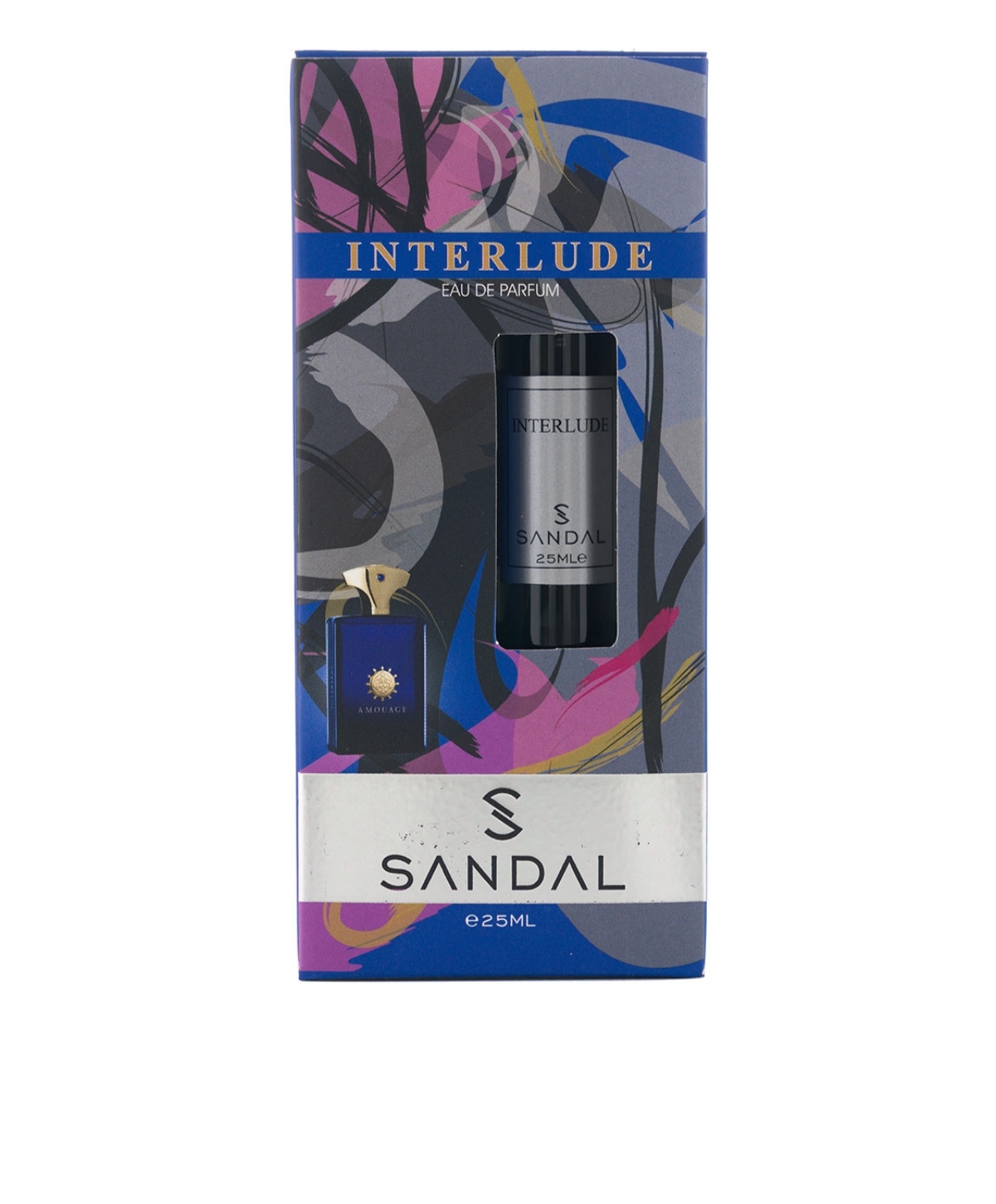 عطر جیبی مردانه صندل مدل Interlude  مولکول حجم 25 میلی لیتر