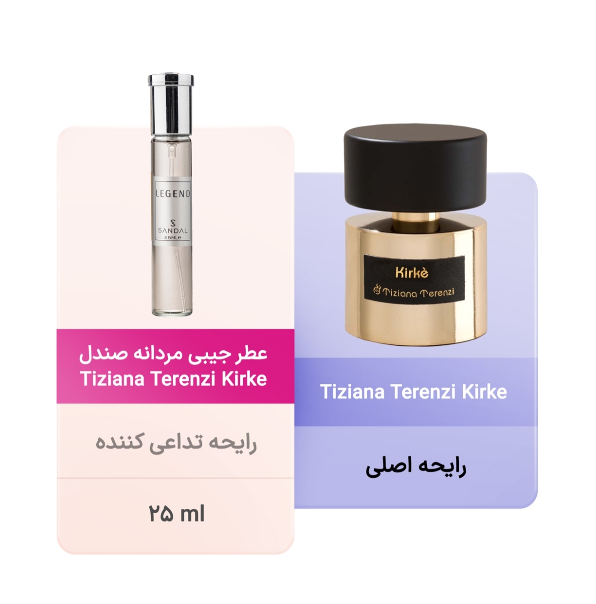 عطر جیبی مردانه صندل مدل Tiziana Terenzi Kirke حجم 25 میلی لیتر